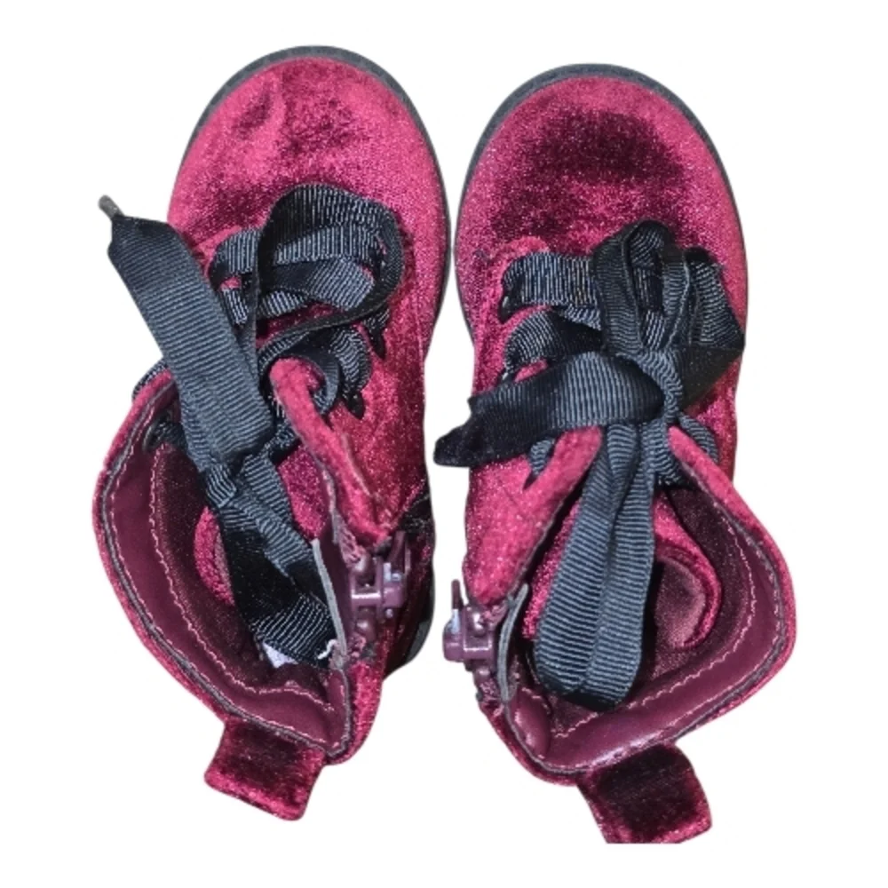 Cat & Jack Velvet Kids Boots - Deep Burgundy Toddler Sz 5